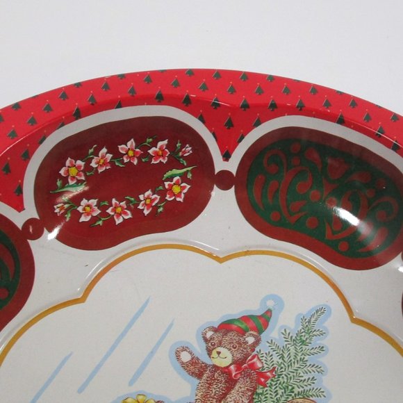 Christmas Tin Shallow Bowl by The Tin Company with Toy Filled Sleigh - Picture 6 of 9